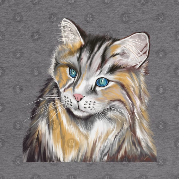 Blue eyed cat by Markyartshop